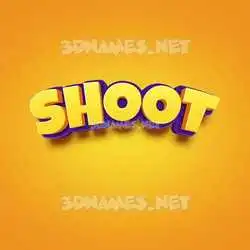 shoot in Orange Toon style - 3D name wallpaper