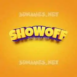 showoff in Orange Toon style - 3D name wallpaper