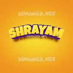 shrayam in Orange Toon style - 3D name wallpaper