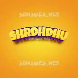 shrdhdhu in Orange Toon style - 3D name wallpaper