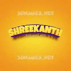 shreekanth in Orange Toon style - 3D name wallpaper