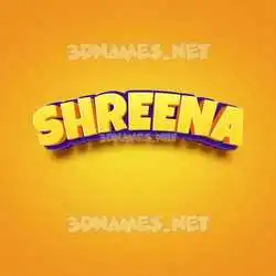shreena in Orange Toon style - 3D name wallpaper
