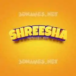 shreesha in Orange Toon style - 3D name wallpaper