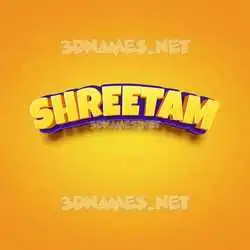 shreetam in Orange Toon style - 3D name wallpaper