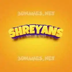 shreyans in Orange Toon style - 3D name wallpaper