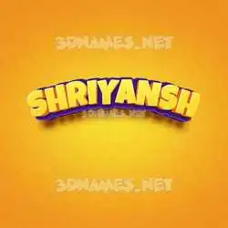 shriyansh in Orange Toon style - 3D name wallpaper