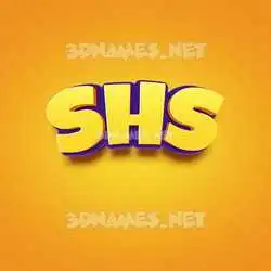 shs in Orange Toon style - 3D name wallpaper