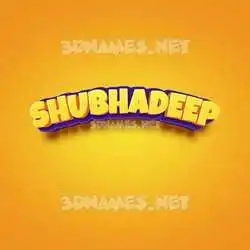 shubhadeep in Orange Toon style - 3D name wallpaper