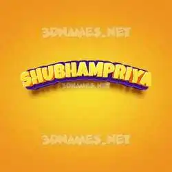 shubhampriya in Orange Toon style - 3D name wallpaper