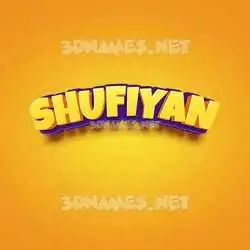 shufiyan in Orange Toon style - 3D name wallpaper
