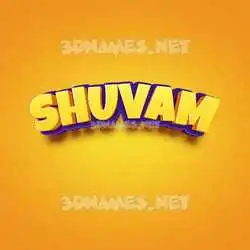 shuvam in Orange Toon style - 3D name wallpaper