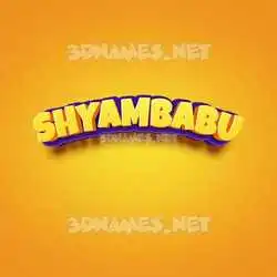 shyambabu in Orange Toon style - 3D name wallpaper