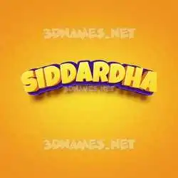 siddardha in Orange Toon style - 3D name wallpaper