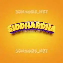 siddhardha in Orange Toon style - 3D name wallpaper