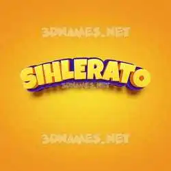 sihlerato in Orange Toon style - 3D name wallpaper