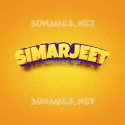 simarjeet in Orange Toon style - 3D name wallpaper
