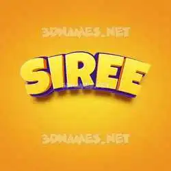 siree in Orange Toon style - 3D name wallpaper