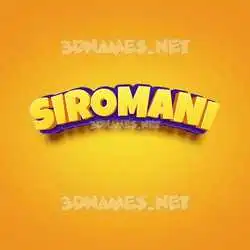 siromani in Orange Toon style - 3D name wallpaper