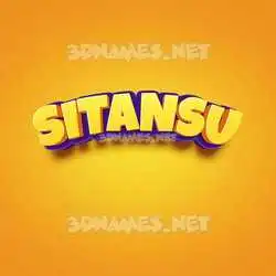 sitansu in Orange Toon style - 3D name wallpaper