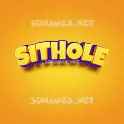 sithole in Orange Toon style - 3D name wallpaper