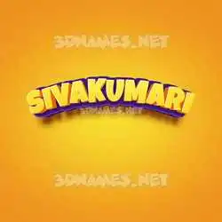 sivakumari in Orange Toon style - 3D name wallpaper