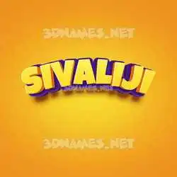 sivaliji in Orange Toon style - 3D name wallpaper