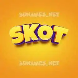 skot in Orange Toon style - 3D name wallpaper