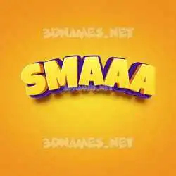 smaaa in Orange Toon style - 3D name wallpaper