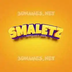 smaletz in Orange Toon style - 3D name wallpaper