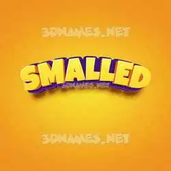 smalled in Orange Toon style - 3D name wallpaper
