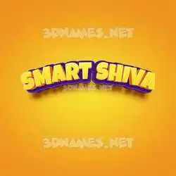 smart shiva in Orange Toon style - 3D name wallpaper