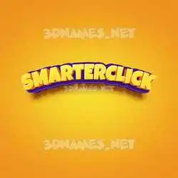 smarterclick in Orange Toon style - 3D name wallpaper