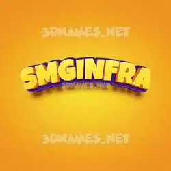 smginfra in Orange Toon style - 3D name wallpaper