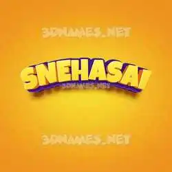snehasai in Orange Toon style - 3D name wallpaper