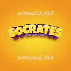 socrates in Orange Toon style - 3D name wallpaper