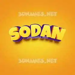 sodan in Orange Toon style - 3D name wallpaper