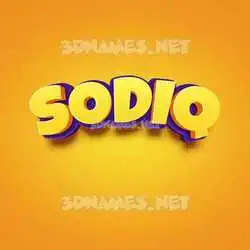 sodiq in Orange Toon style - 3D name wallpaper