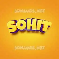 sohit in Orange Toon style - 3D name wallpaper