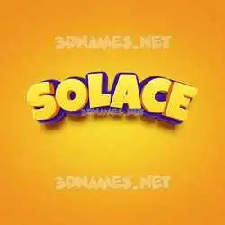 solace in Orange Toon style - 3D name wallpaper