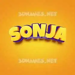 sonja in Orange Toon style - 3D name wallpaper