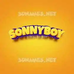 sonnyboy in Orange Toon style - 3D name wallpaper