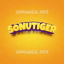 sonutiger in Orange Toon style - 3D name wallpaper