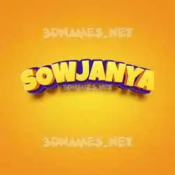 sowjanya in Orange Toon style - 3D name wallpaper