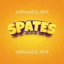 spates in Orange Toon style - 3D name wallpaper