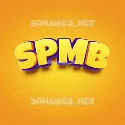 spmb in Orange Toon style - 3D name wallpaper