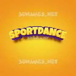 sportdance in Orange Toon style - 3D name wallpaper