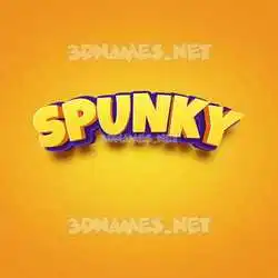 spunky in Orange Toon style - 3D name wallpaper