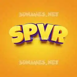 spvr in Orange Toon style - 3D name wallpaper