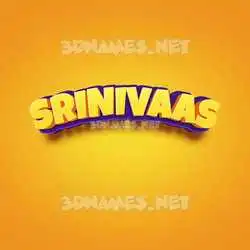 srinivaas in Orange Toon style - 3D name wallpaper