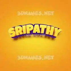 sripathy in Orange Toon style - 3D name wallpaper